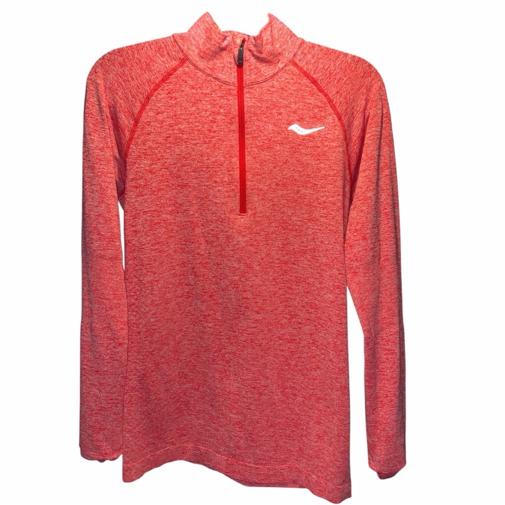 Saucony Women's Orange/Red Athletic Pullover Long Sleeve Size M